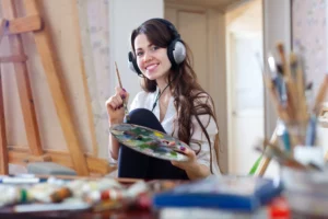 Femme artiste peintre